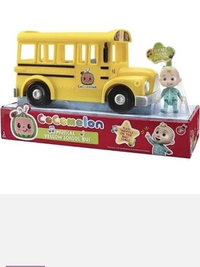 CoComelon Yellow School Bus Playset with JJ Figure - Musical Kids Toy